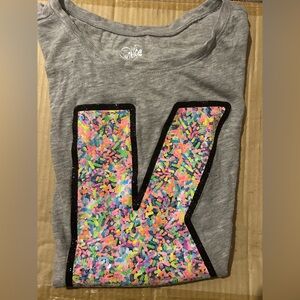 Girls Justice Shirt with K on it. Size 16-18
